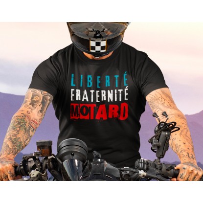T-shirt moto Liberté Fraternité