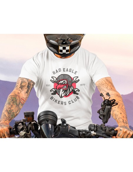 Tee shirt moto vintage bad eagle