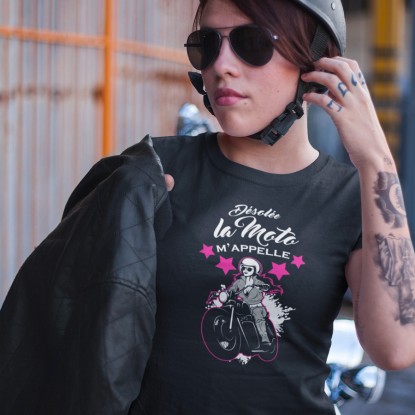 T shirt moto femme la moto m'appelle