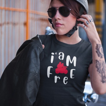 Tee shirt moto femme libre i am free