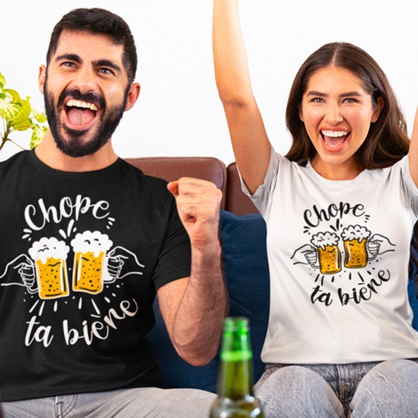 Tee shirt alcool humour chope ta bière