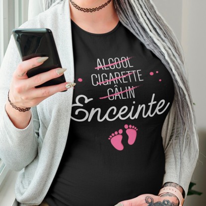 Maternité T-shirt De Grossesse Oversize Blanc | Future Maman | PLT FR
