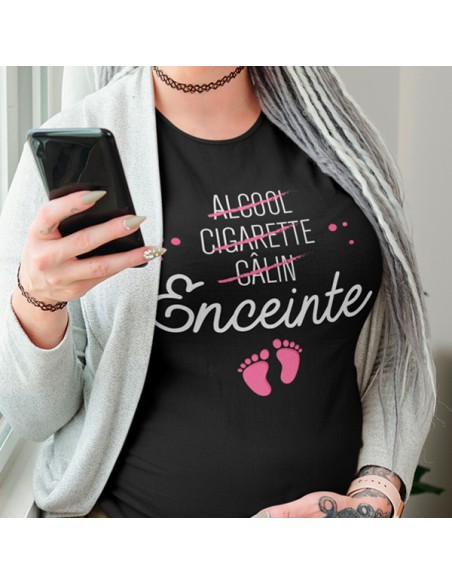 Tee shirt femme enceinte humour pas cher