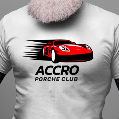 T shirt sport auto Accro Porsche Club