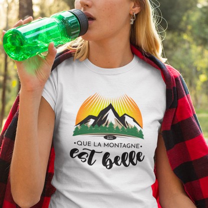 T-shirt humour escalade que la montagne est belle