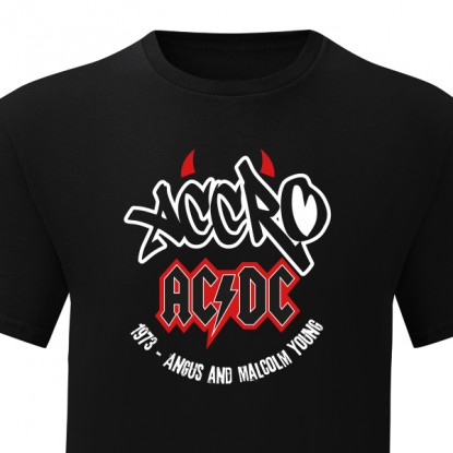 T-shirt noir ou blanc Accro ACDC