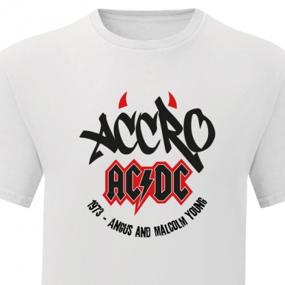 T-shirt noir ou blanc Accro ACDC 2