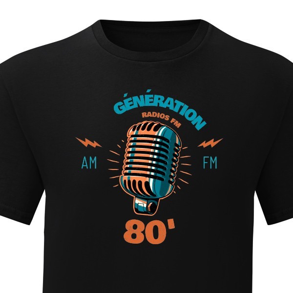 Tee shirt musique génération 80