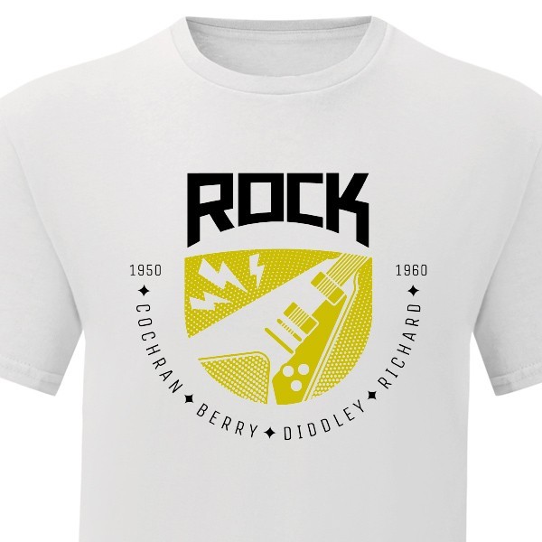 T shirt rock vintage homme