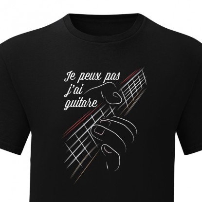 Tee shirt musique Je peux pas j'ai guitare 2