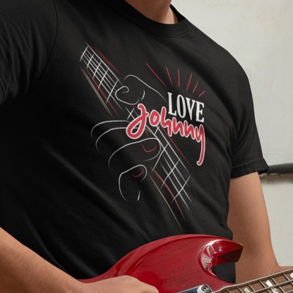 Tee shirt musique Love Johnny Halliday