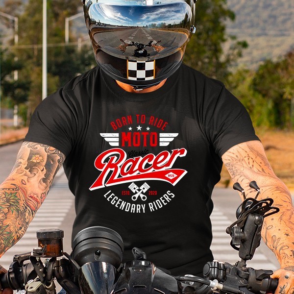 Borntor - T-shirt moto homme