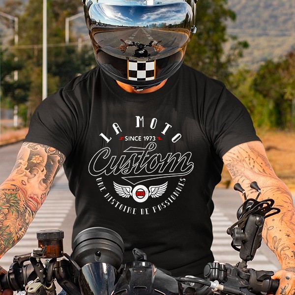 T-shirt moto homme une histoire de passionnés
