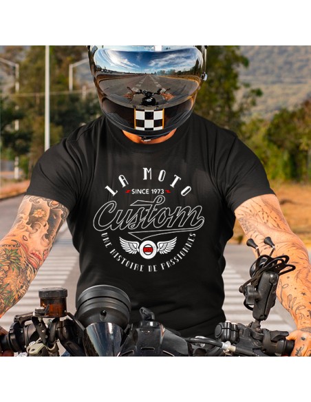 T-shirt moto homme motard une histoire de passionnés
