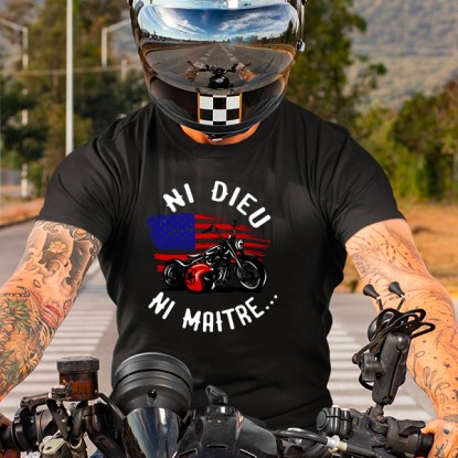 T-shirt biker homme ni dieu ni maître