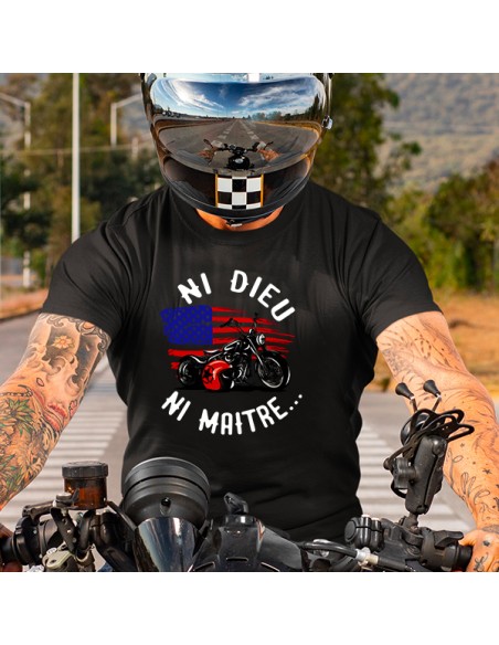 T-shirt biker homme ni dieu ni maître