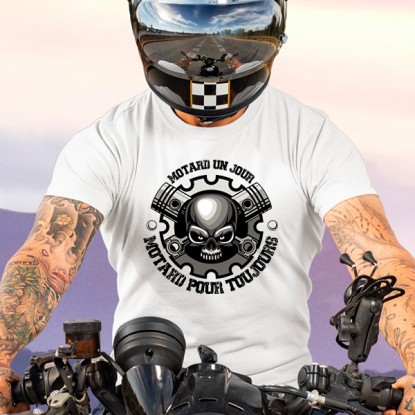 T-shirt moto homme motard pour toujours 2