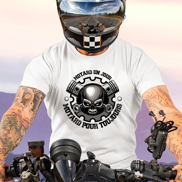 T shirt moto homme motard pour toujours T shirt moto homme motard pour toujours