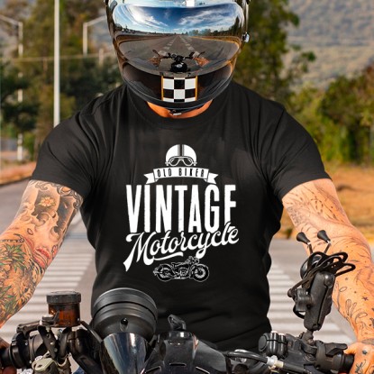 Tee shirt vintage moto homme