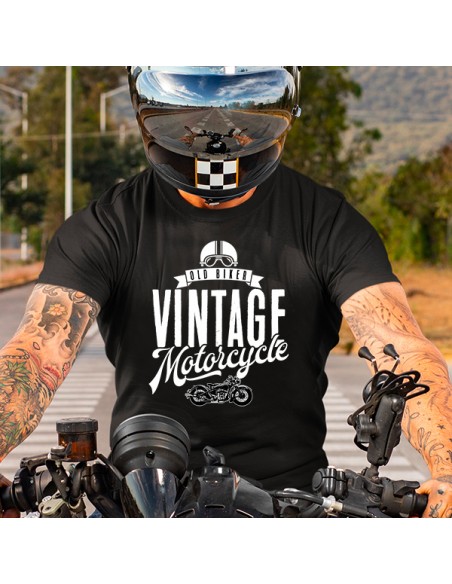 Tee shirt vintage moto homme