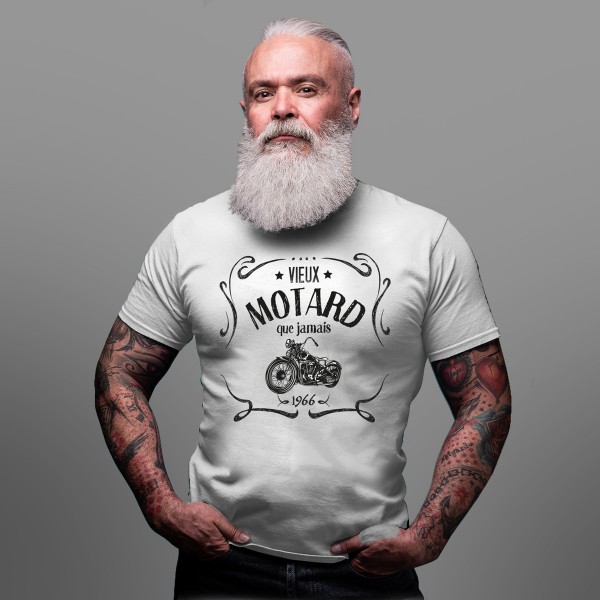 T shirt moto vintage homme Vieux motard que jamais