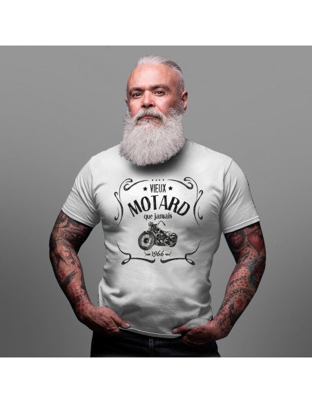 T shirt moto vintage homme Vieux motard que jamais