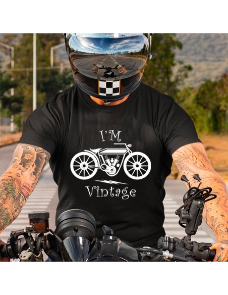 T-shirt moto senior I'm Vintage