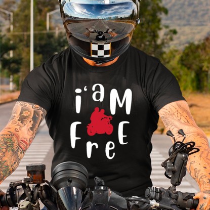 Tee shirt vintage motorcycle i'am free