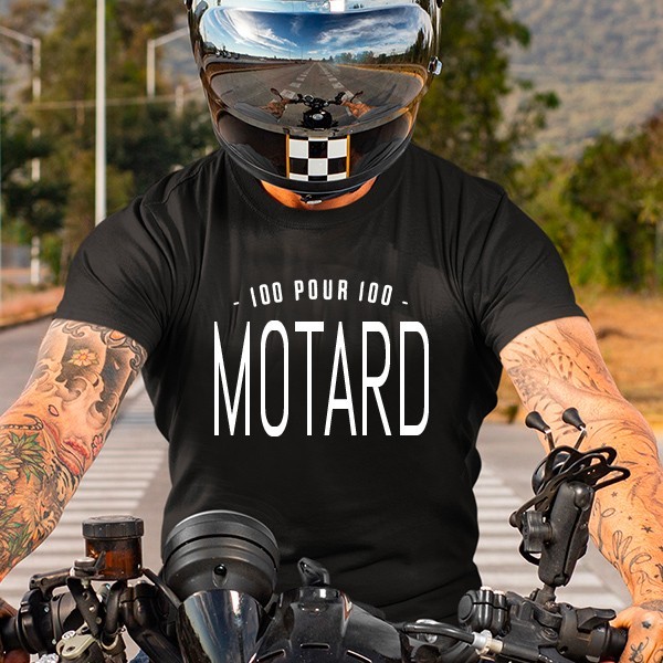 T-shirt humour 100 pour 100 motard