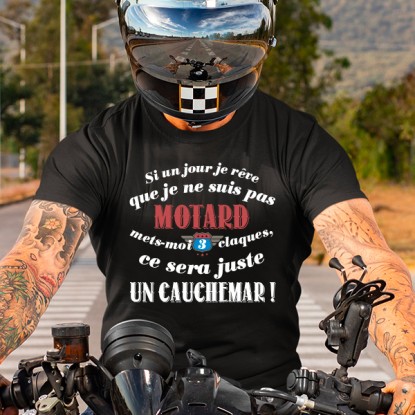 T shirt humour homme motard