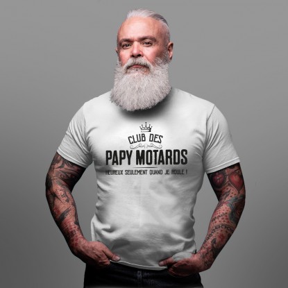Tee shirt moto vintage Club des Papy Motards 2