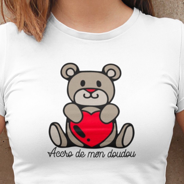 T-shirt femme blanc Doudou