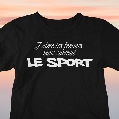 T shirt humour sexe homme j'aime les femmes