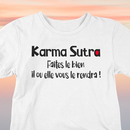 Tee shirt humour sexe karma sutra