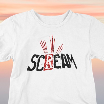 Tee shirt humour noir scream 2