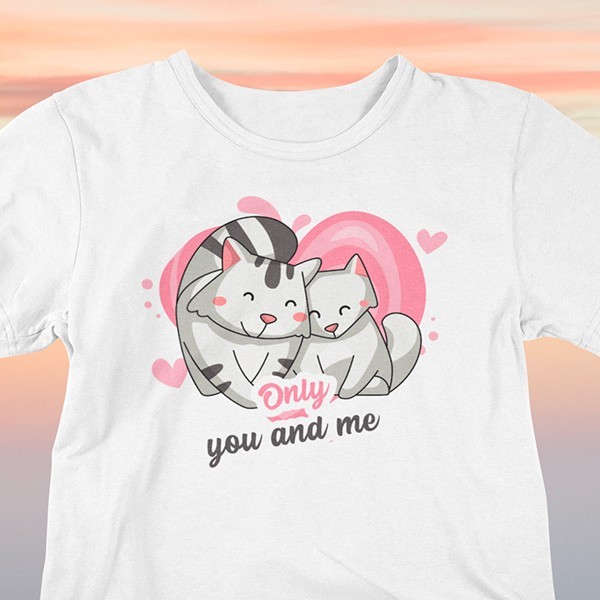 Tee shirt amour femme only you and me