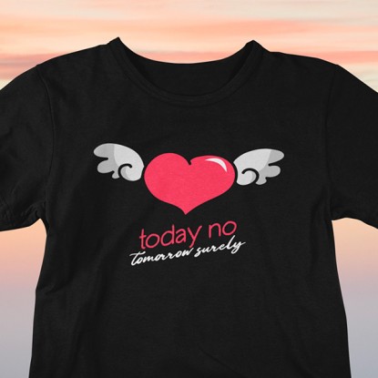 T-shirt amour homme femme today no