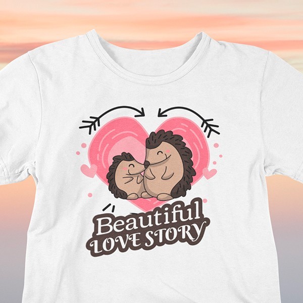 Tee-shirt homme femme beautiful love story