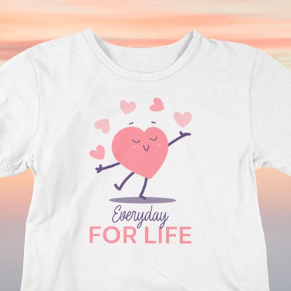 Tee shirt amour homme femme Everyday for life