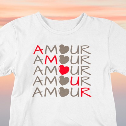 Tee shirt Amour Amour Amour