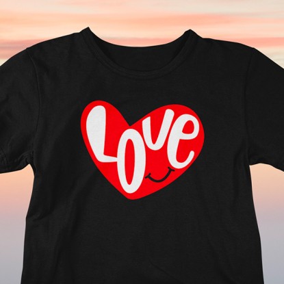 Tee shirt amour Love noir ou blanc