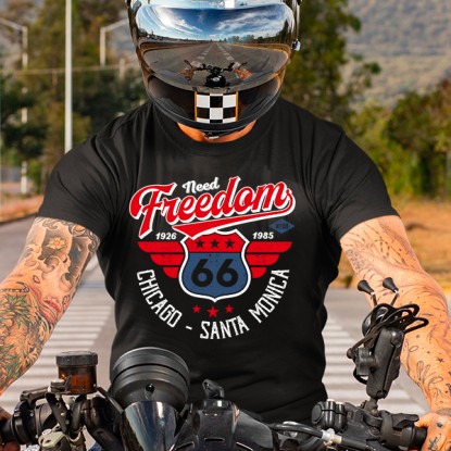 Tee shirt biker vintage Need freedom