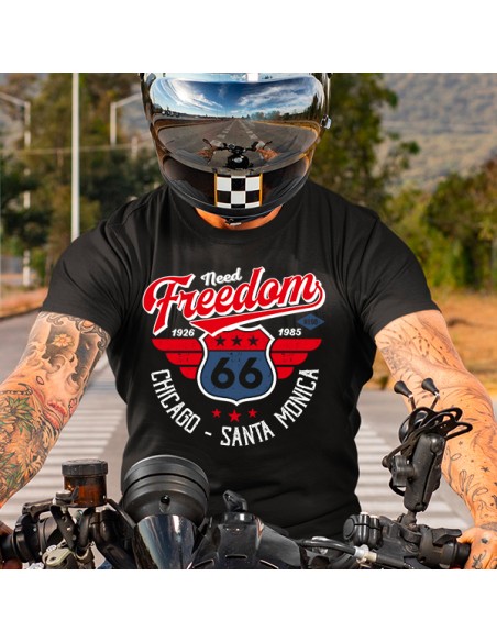 Tee shirt biker vintage Need freedom