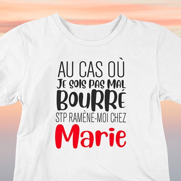 Tee shirt personnalisé humour