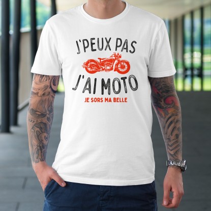 T-shirt moto homme je peux pas j'ai moto 2