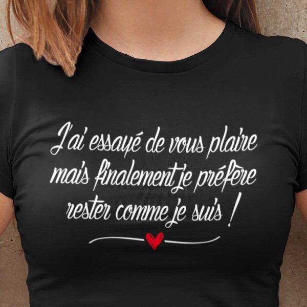 tee shirt humour femme citation