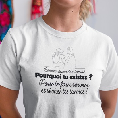 Tee shirt phrase humour femme