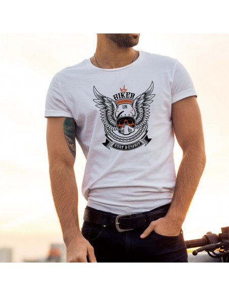 T-shirt biker un état d'esprit