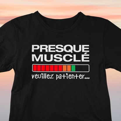 Tee shirt crossfit humour presque musclé