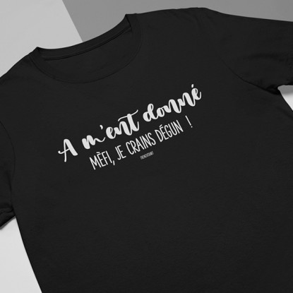 Tee shirt humour femme A m'ent donné, méfi je crains dégun